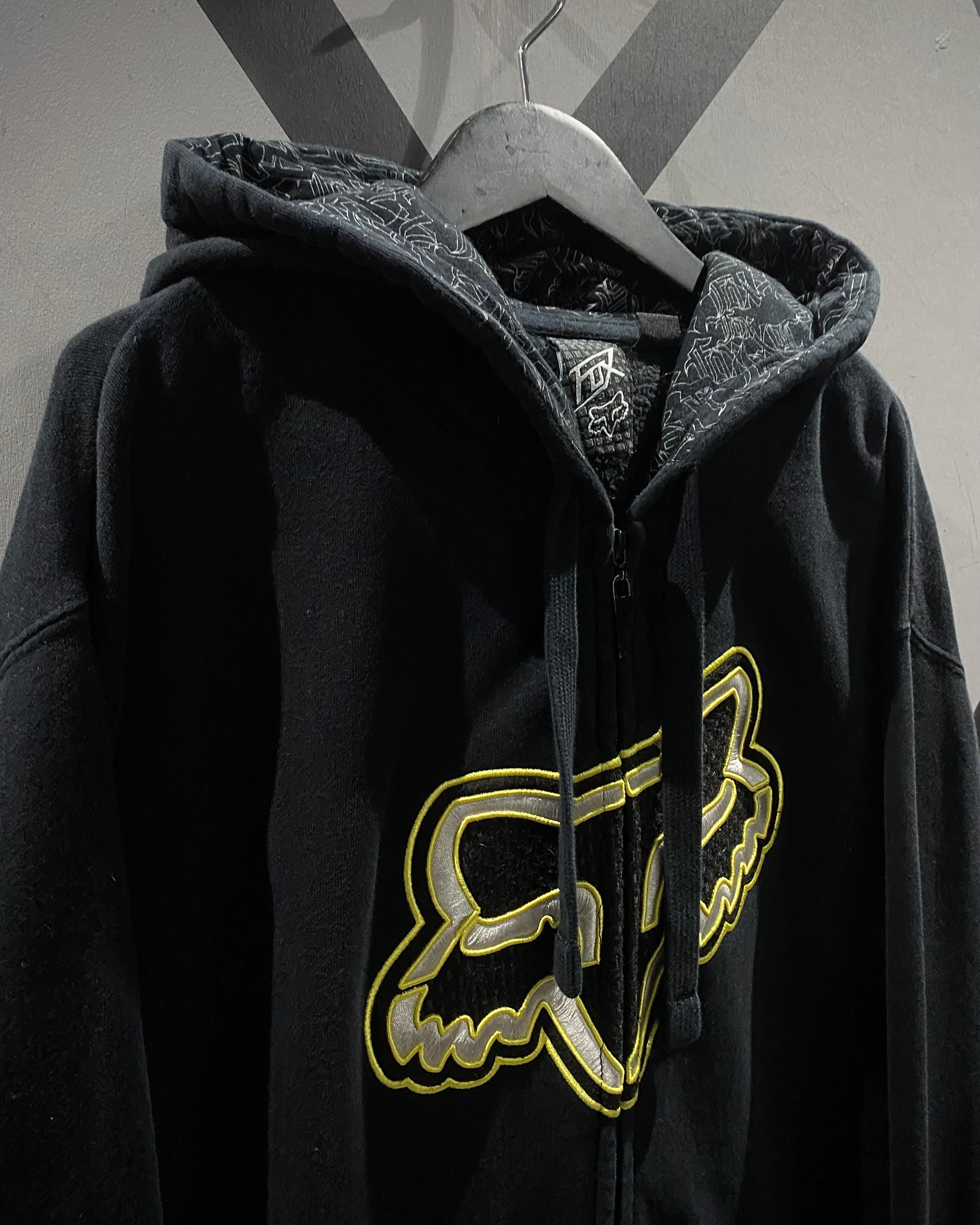 X VINTAGE】“FOX RACING” Logo Embroidery Zip Up Hoodie | Caka(カカ