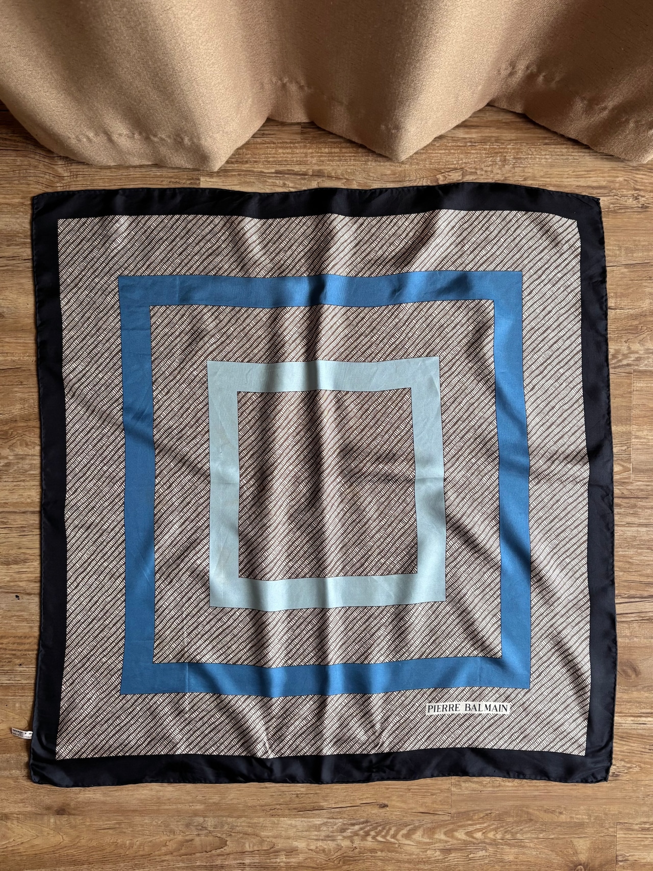 geometric frame silk scarf-5150-8