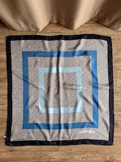 geometric frame silk scarf-5150-8