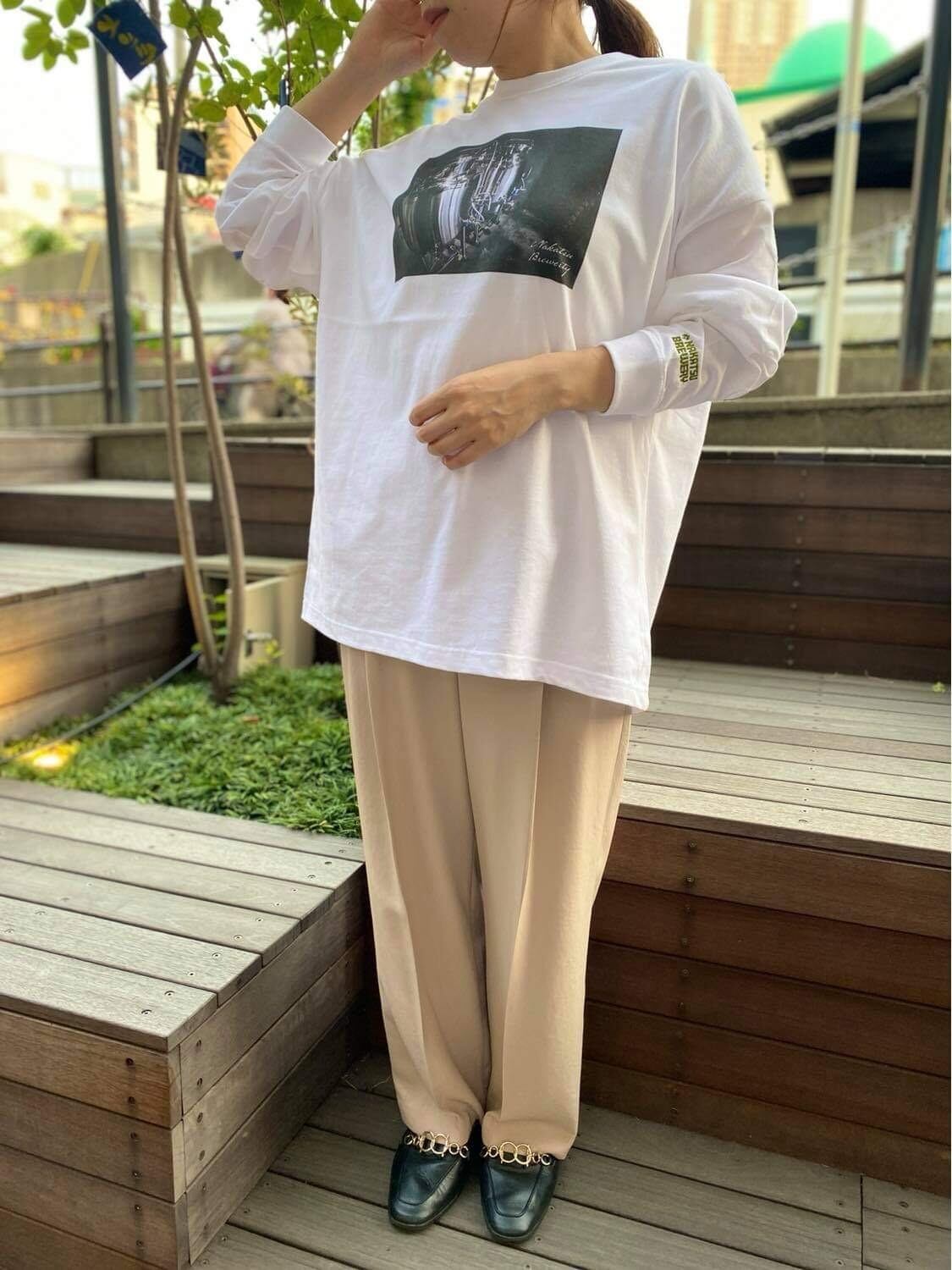 送料込み Nakatsu brewery プリント・刺繍入りロングTシャツ | 中津