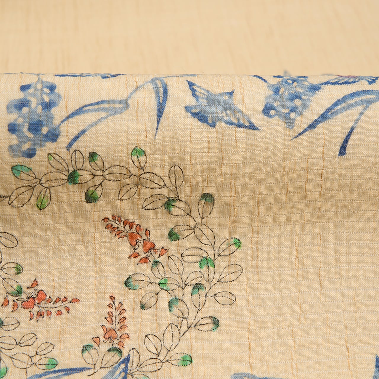 稲穂に雀と花丸紋 絽麻 夏名古屋帯【未着用品】 | かわの屋
