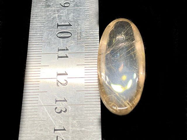 ルチルクォーツカボション ゴールドルチルクォーツ【63】ルース・カボション（18.5×14mm）