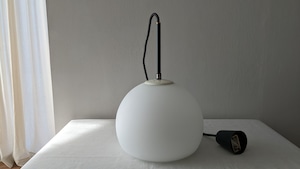 Vintage White Glass Hanging Lamp φ260mm　送料込