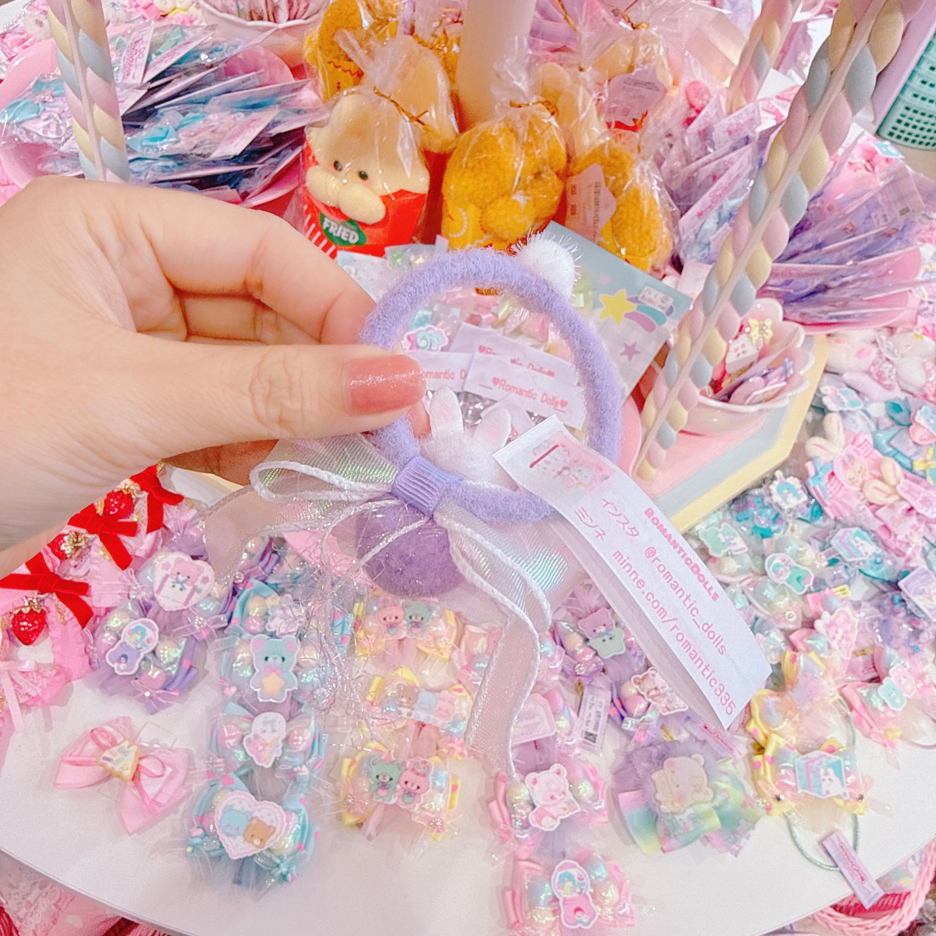 【M4】61-6うさぎマスコットヘアゴム