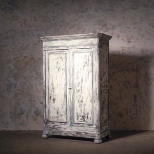 キャビネット/フレンチアルモワールキャビネット/1880年代/ペイントキャビネット/フレンチアンティーク/オーク材/空間装飾/ディスプレイ/店舗什器