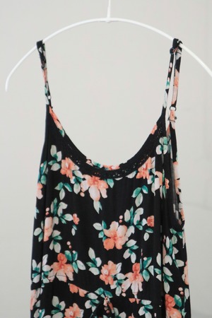 Euro viscose flower camisole one-piece