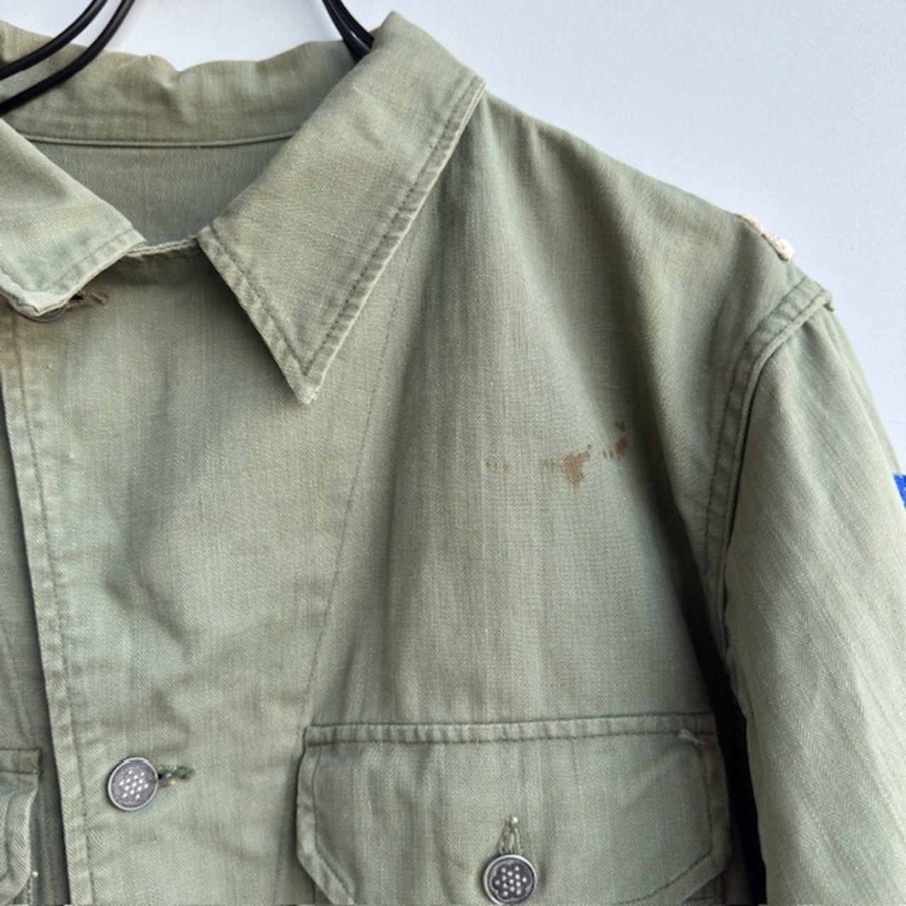 US Army M-41 HBT Shirt Jacket 46R 40s 画像11