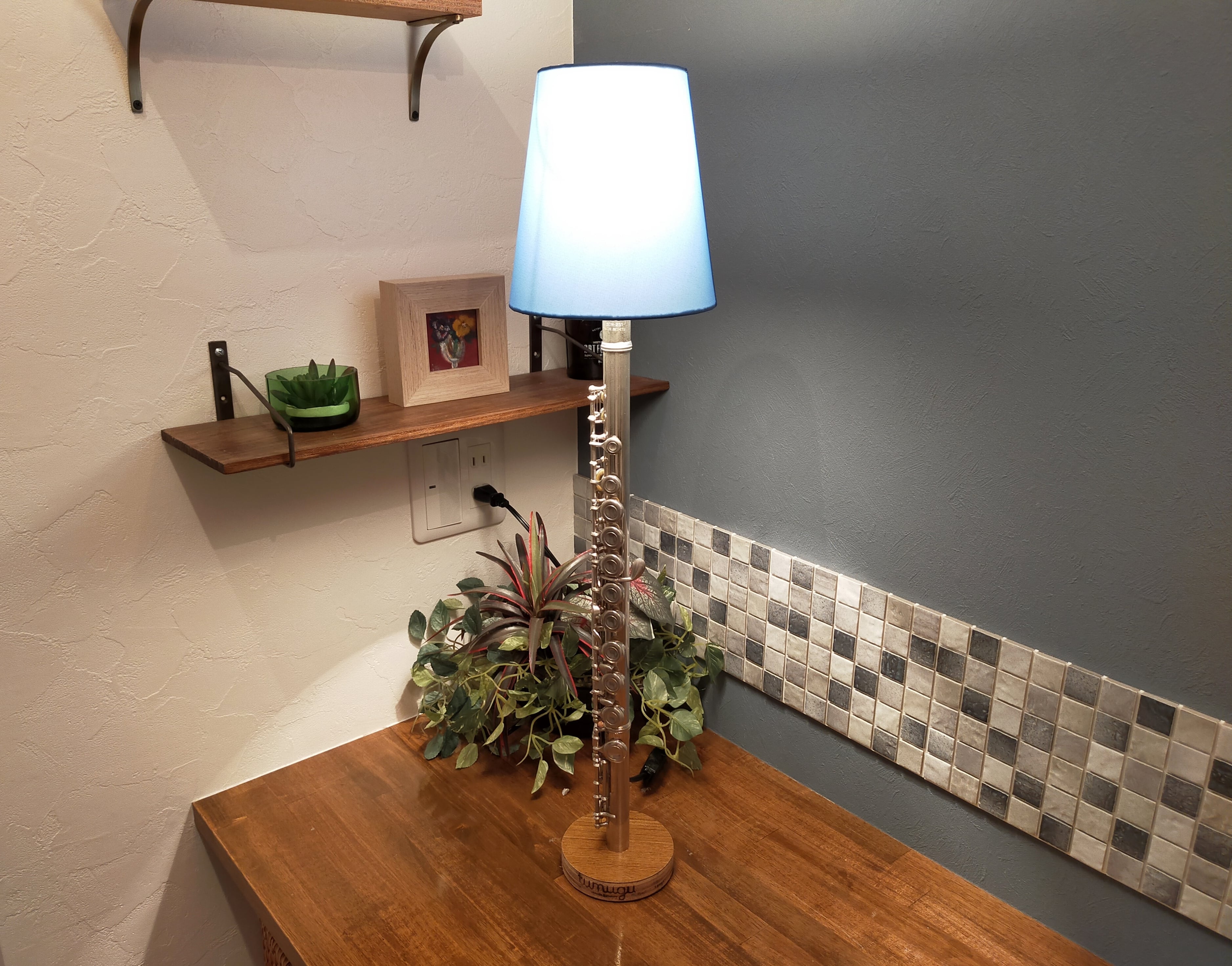 Flute Light【blue】 | upcycle interior アップサイクル家具の