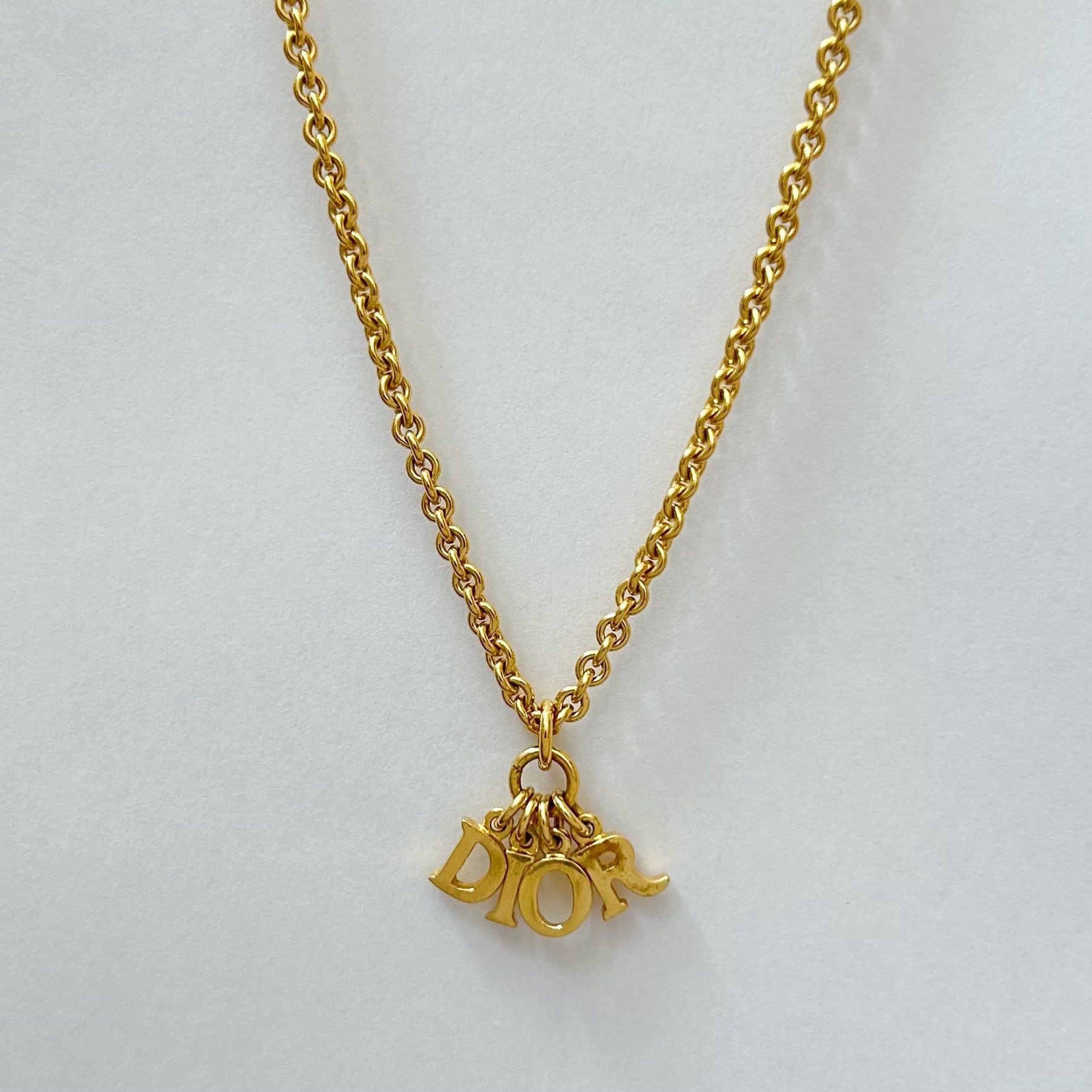 N5524】Christian Dior mini logo necklace/クリスチャン