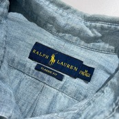 Polo Ralph Lauren ポロ ラルフローレン シャンブレー BD 長袖シャツ CLASSIC FIT サイズ M/175/96A /水色 ブルー系/メンズ