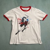 ワンダーウーマン アメコミ リンガーTシャツ 白 赤