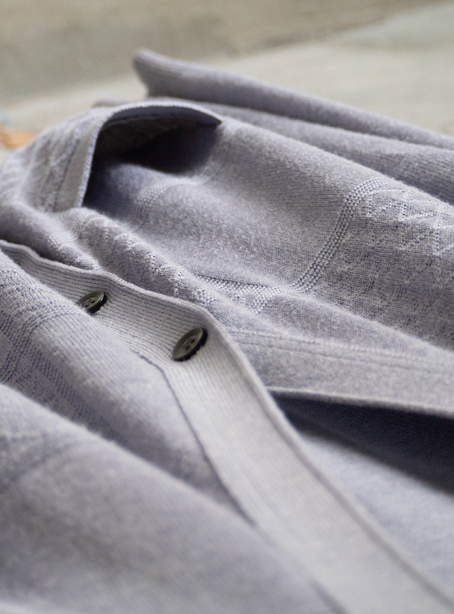 "COTE D'AZUR" 1990s Acrylic linen v-neck cardigan