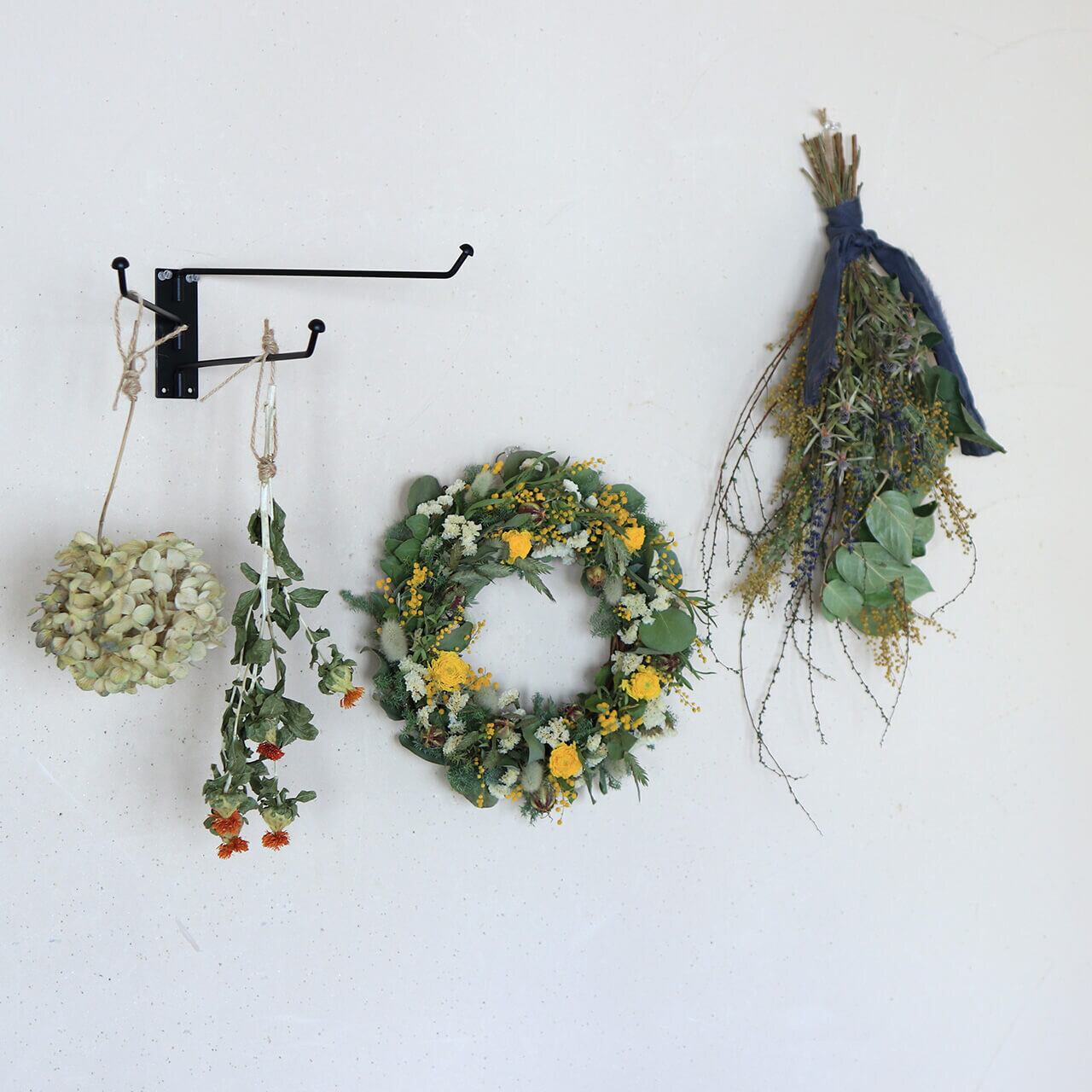 アイアン タオルハンガー / フック ドライフラワー シンプル モダン