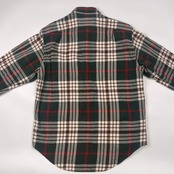90s POLO JEANS CO. RALPH LAUREN ラルフローレン チェック ダブルポケット 長袖 ネルシャツ M/グリーン×レッド系 メンズ ビンテージ