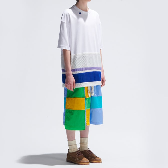 ★STRIPE COLOR CONTRAST STITCH PENDANT T(unisex)　　　A0606