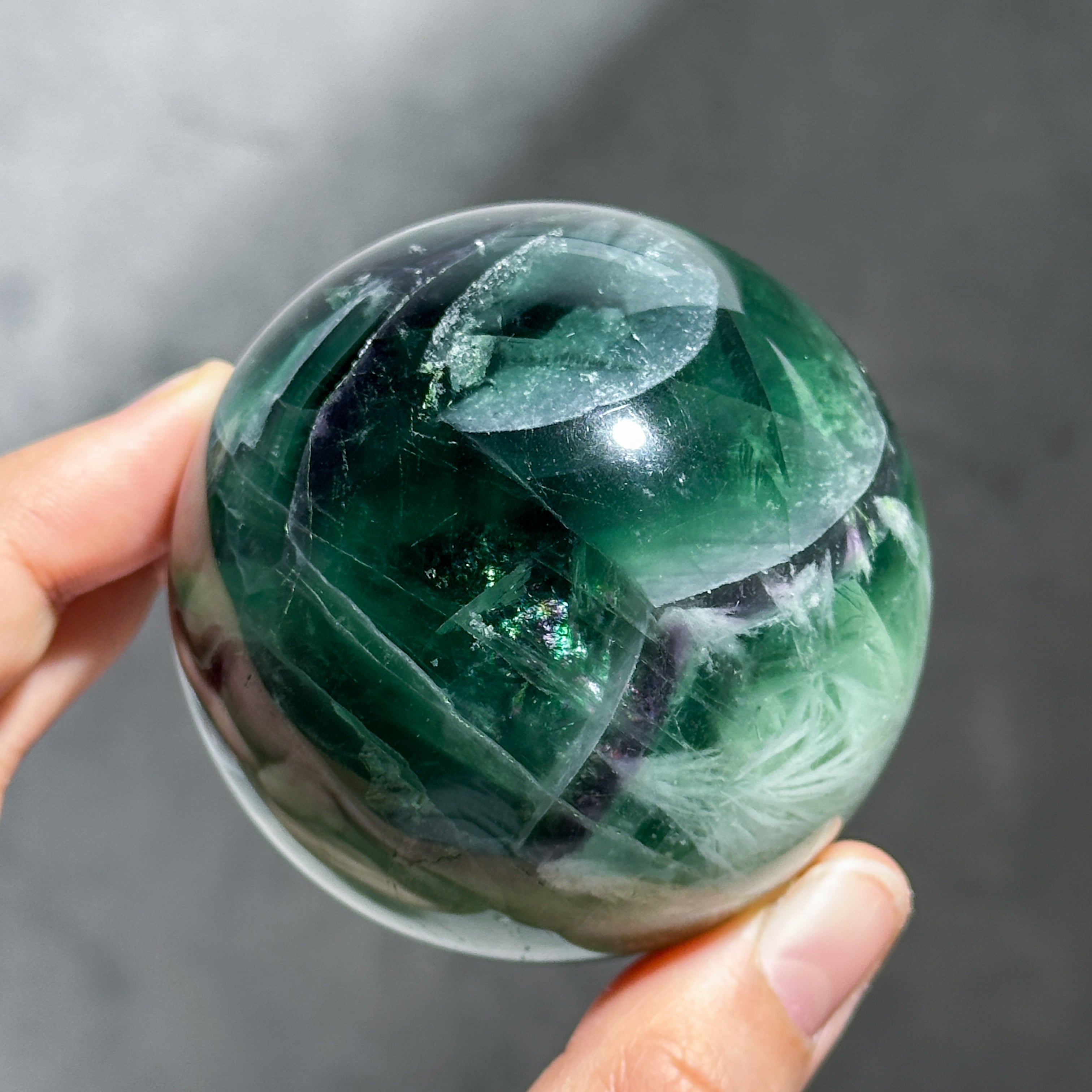 エンジェルフェザーフローライト スフィア32◇ Angel Feather Fluorite