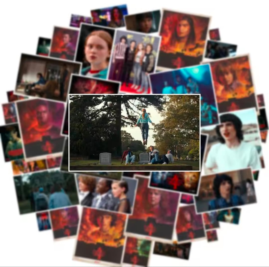 1月下旬少量再入荷予定！送料無料！【 Stranger Things ( ストレンジャー・シングス ) 】PHOTO STICKER（フォトステッカー）50枚SET　〚アメリカン雑貨 アメトイ〛