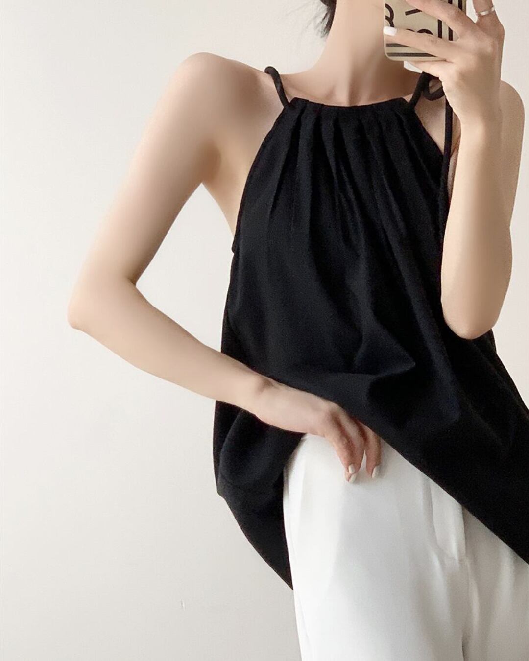 ホルターネックストリングトップス S24114