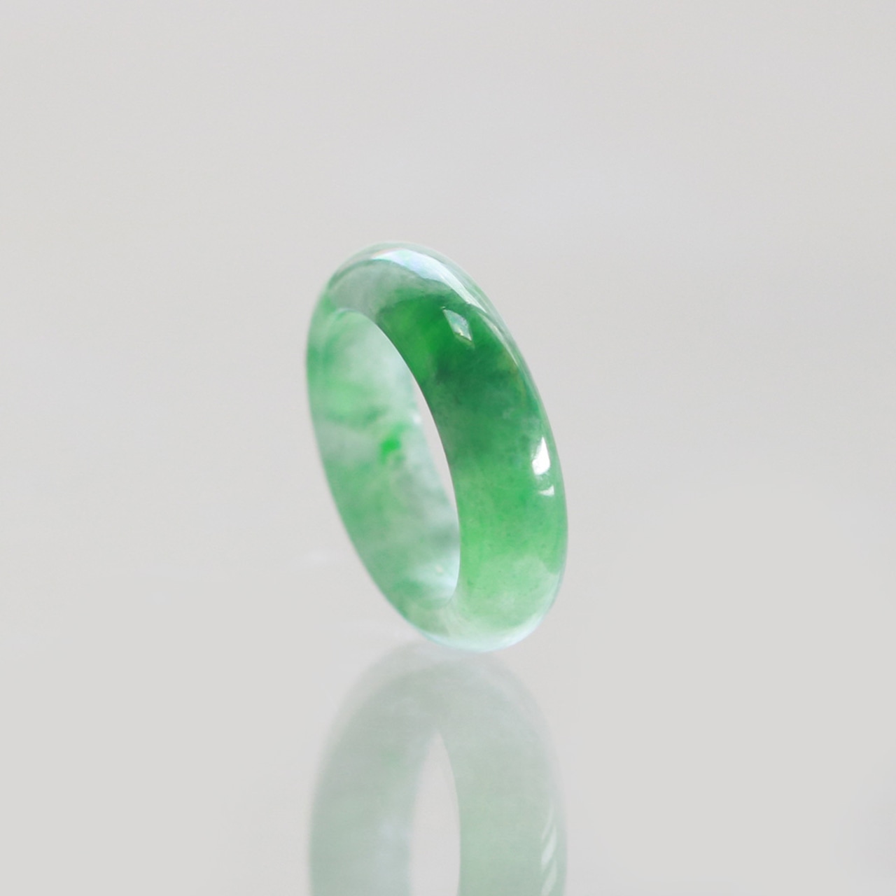 【10号 】 翡翠 甲丸リング A貨翡翠 jd_rg1961