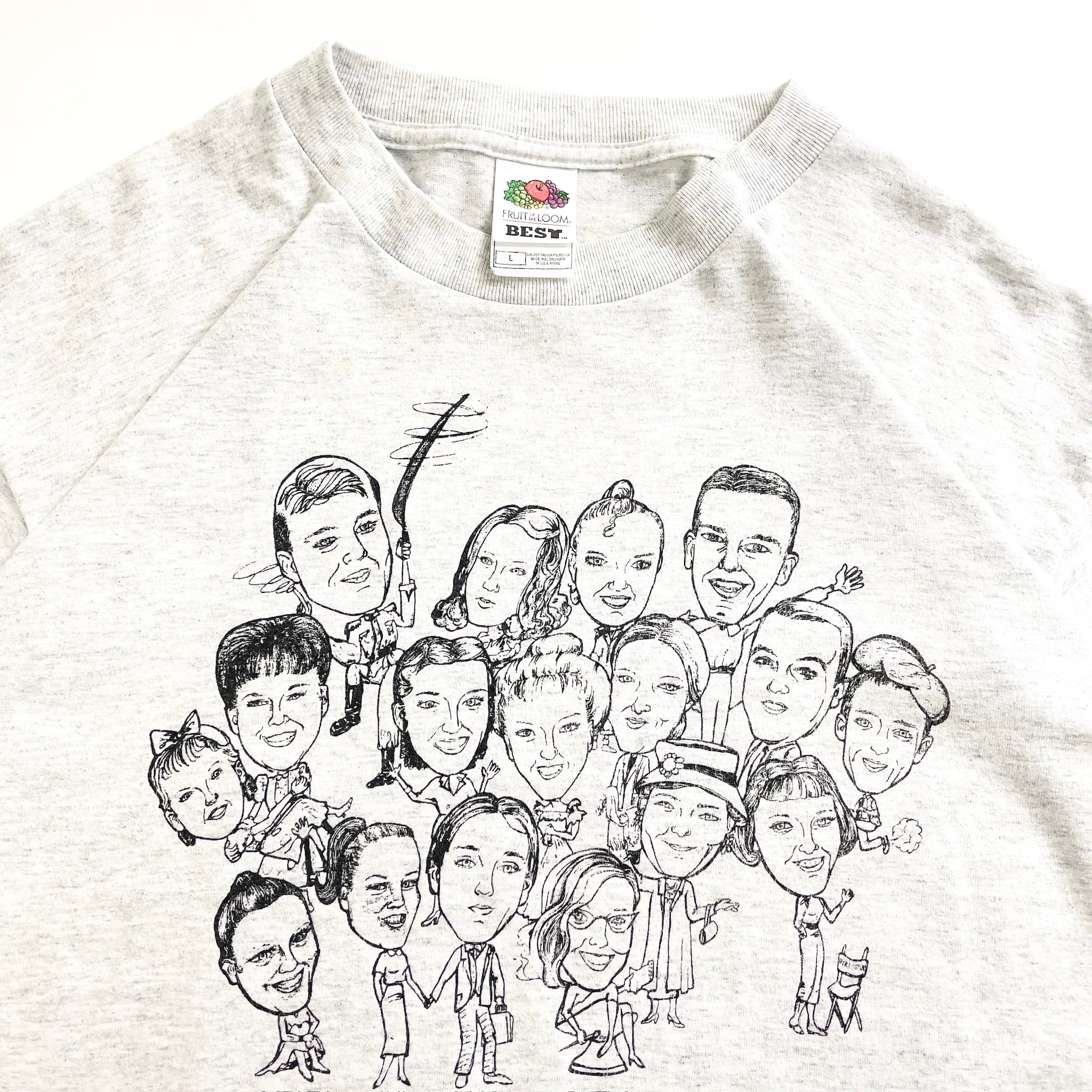 90s Family Caricature Graphic T-Shirt