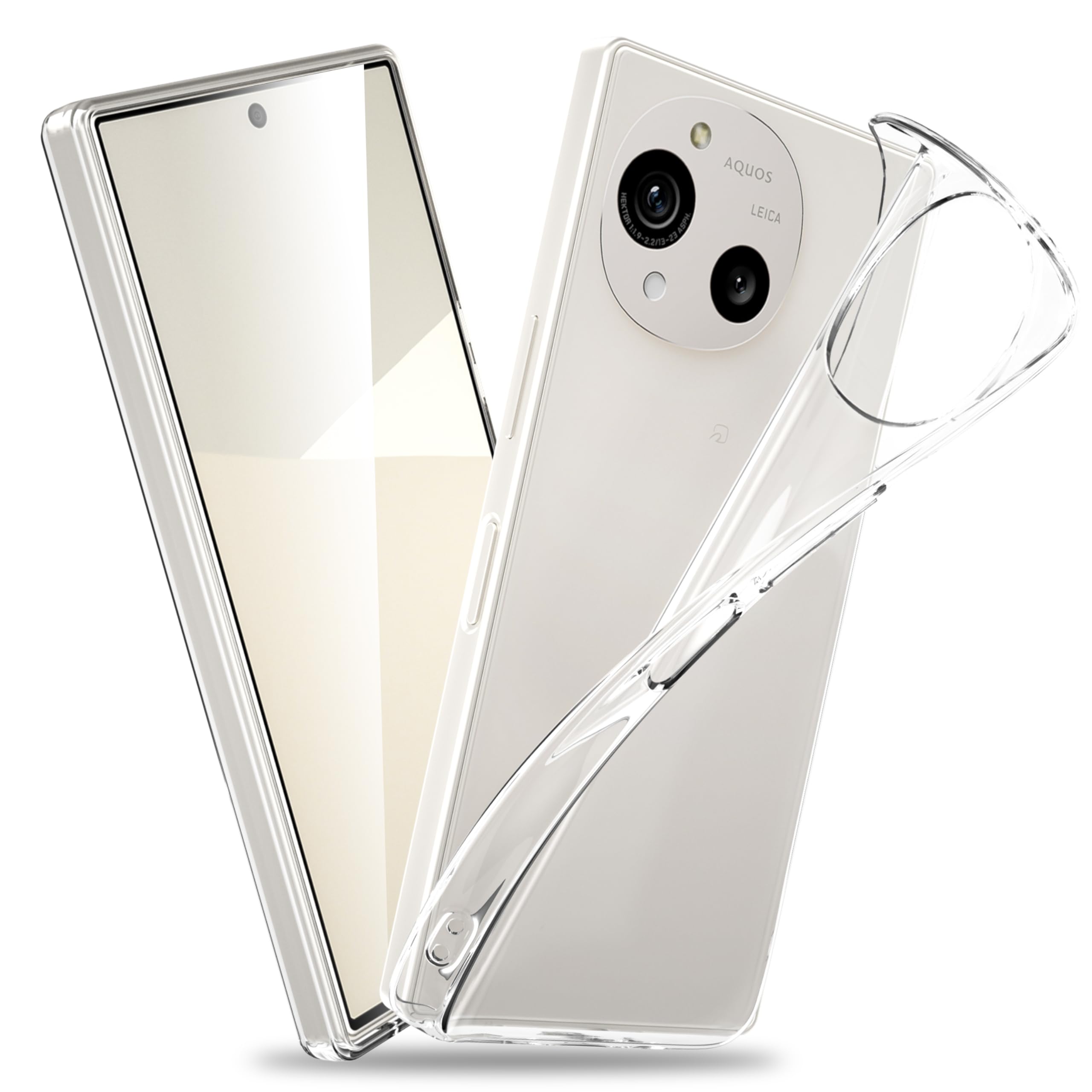 AQUOS R10 用 ケース クリア AQSUO R9 カバー SH-51F 薄型 ドイツバイエル製TPU素材 超耐衝撃 全透明 黄変防止 レンズ保護 指紋防止 ストラップホール付き アクオスR10/ R9 用カバー クリスタル・クリア