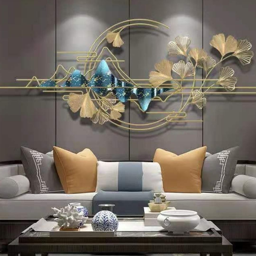 ウォールアート 壁掛けインテリア 山 銀杏 イチョウ ウォール