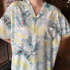 VINTAGE rayon japanese print shirts