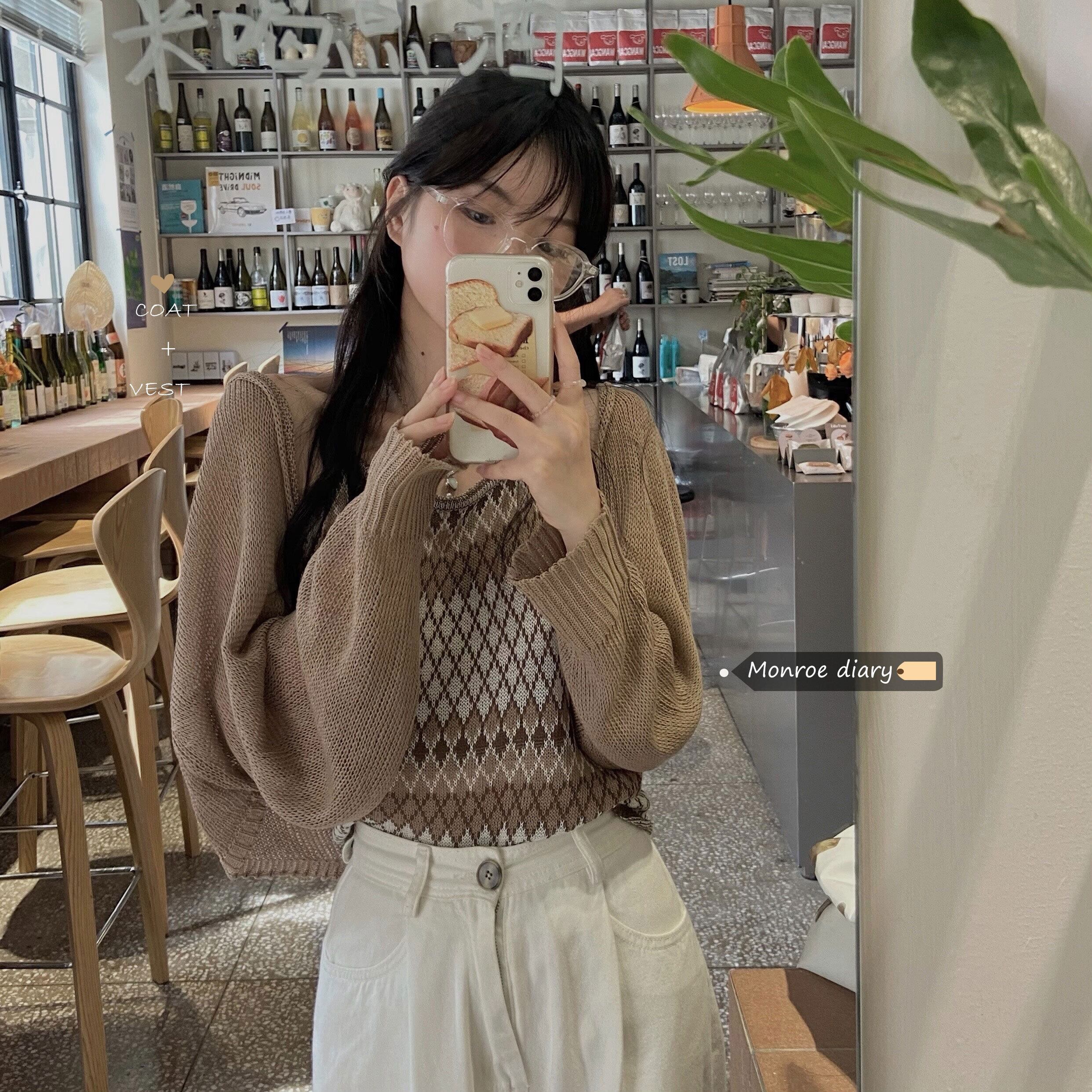 スタイルオータムニットカーディガン ストリート 秋物 モンロー92264614894