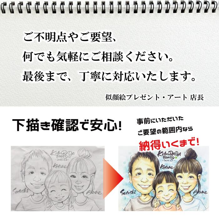 似顔絵 優しい透明水彩タッチ【 松本奈緒子 】 | 似顔絵 プレゼント