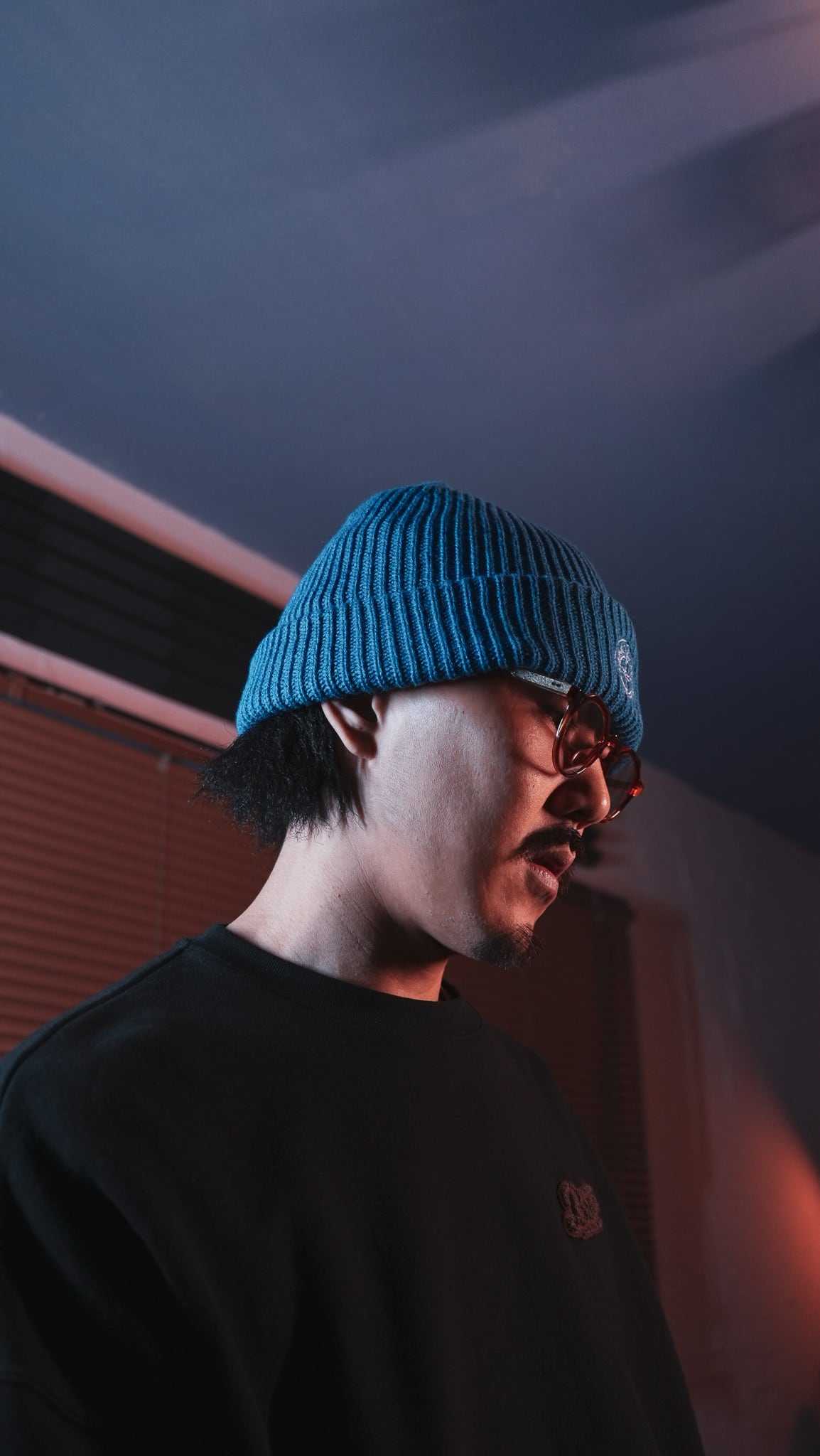 SMOKE ISLAND WIND RESISTANT BEANIE [BLUE] | blazz works