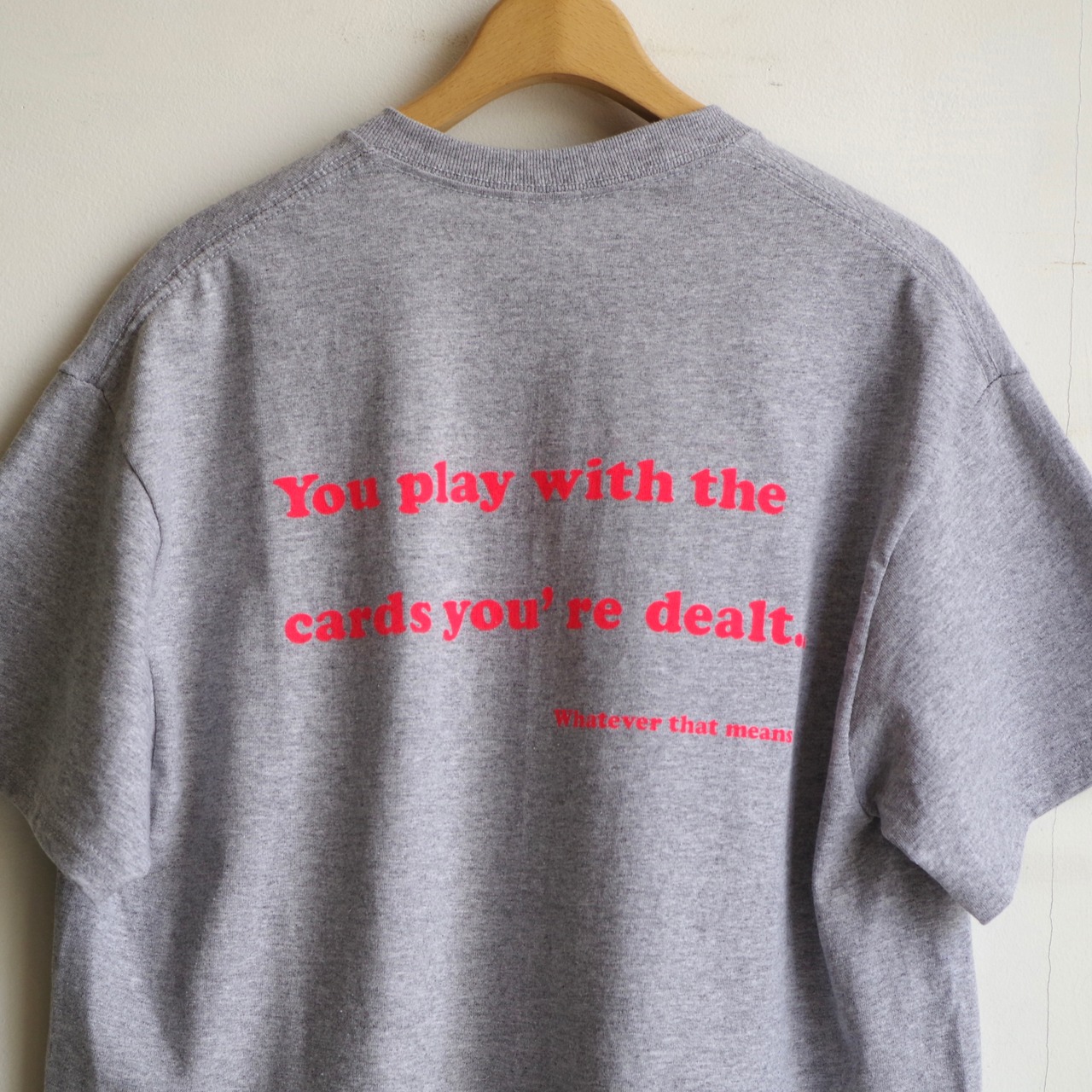 one f NUTS Tee Grey × Pink