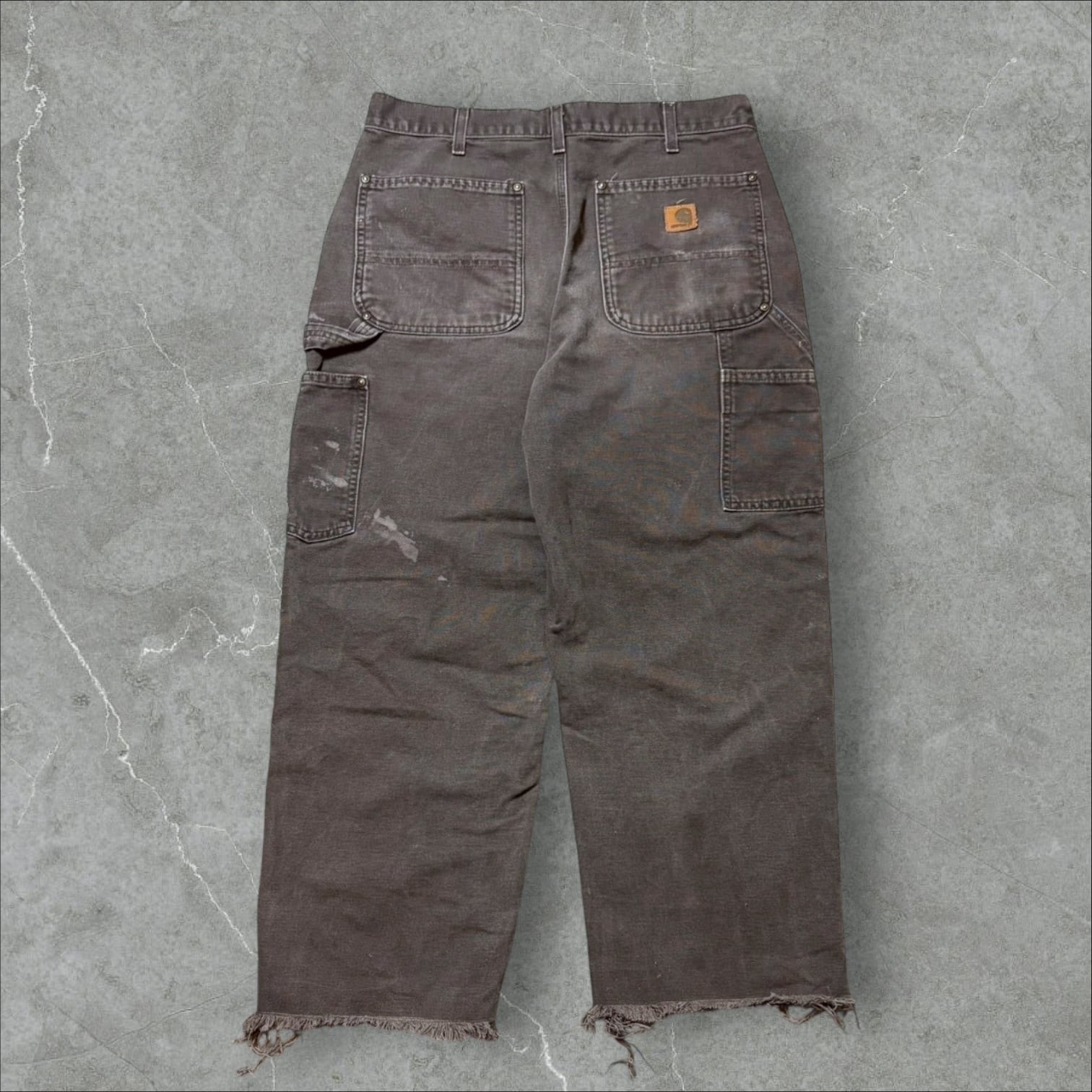 Carhartt B136 ダブルニー ダックパンツ 31×32 ダークブラウン Carhartt B136 Firm Duck Double Knee Front Carpenter Jean Dark