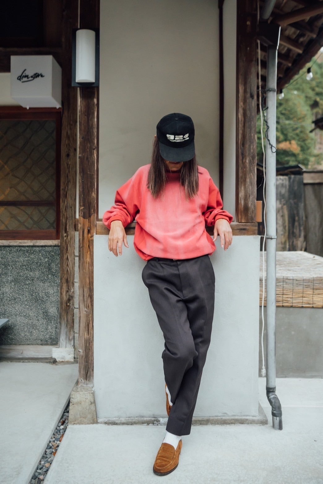 Willow Pants「P-016 DEAD STOCK FABRIC Herringbone Pants」BROWN