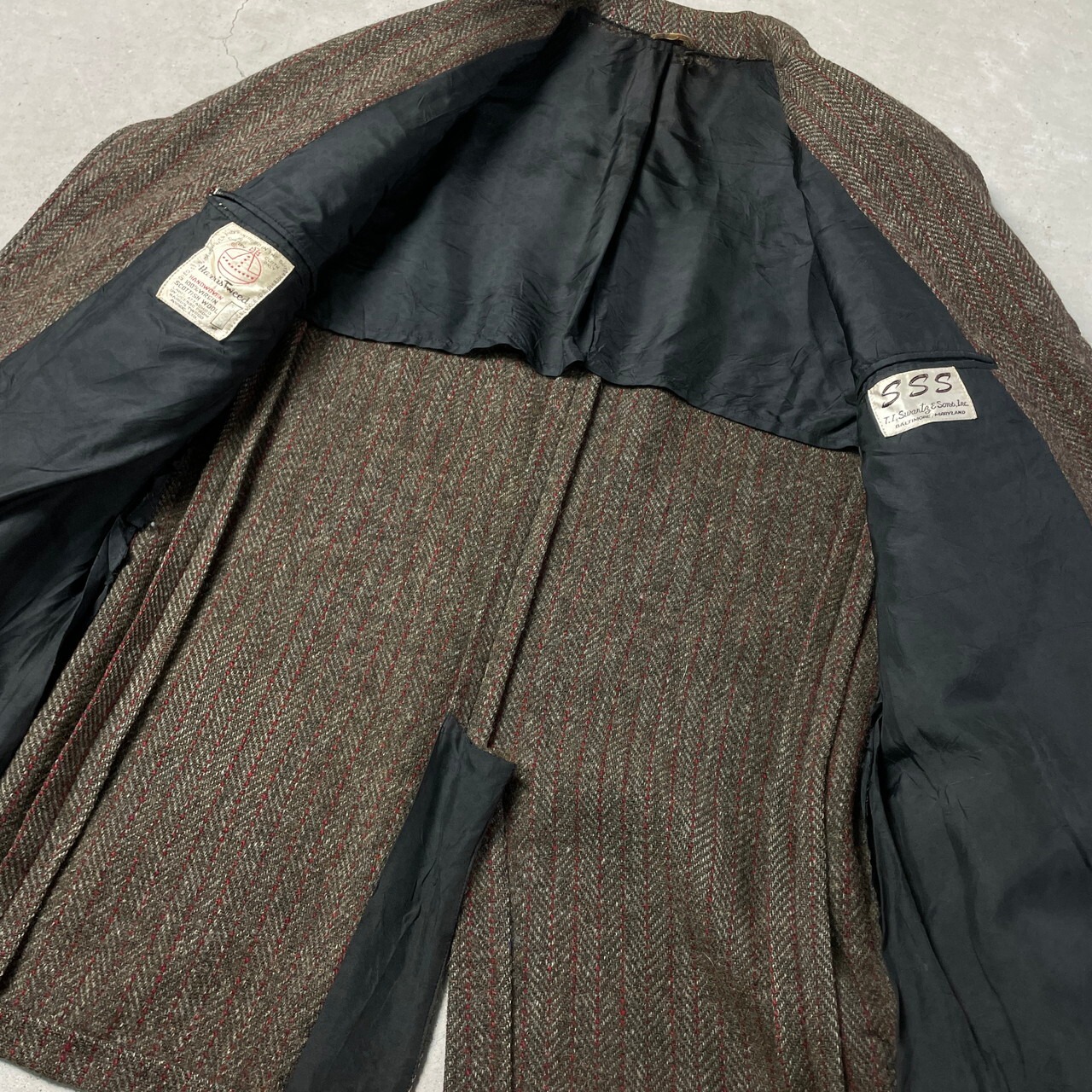 60年代 HARRIS TWEED ハリスツイード ウールテーラードジャケット 