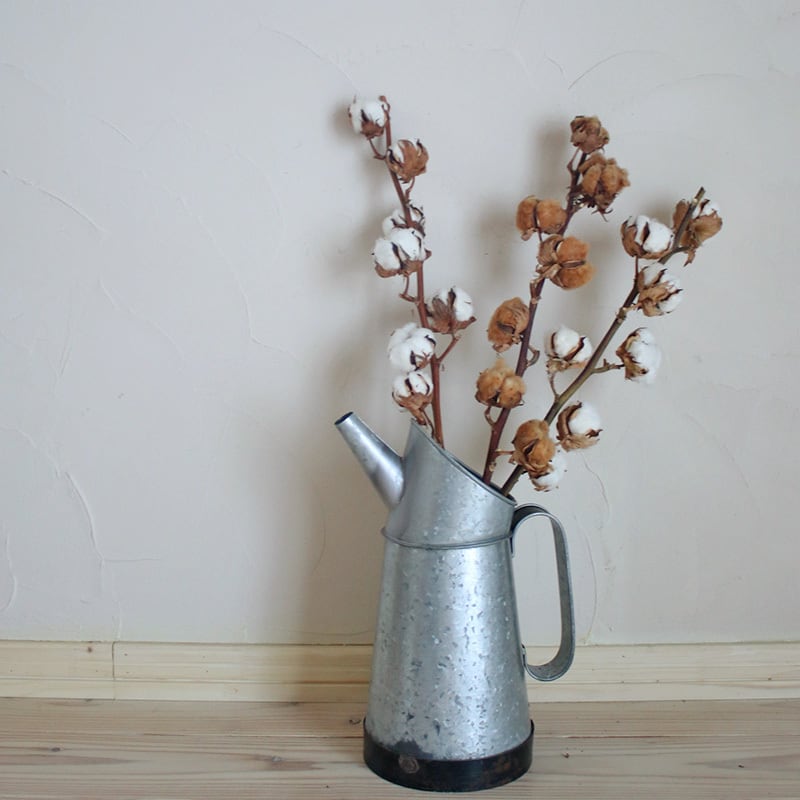 綿の実枝つき ブラウン / コットンフラワー リース 花材 クリスマス