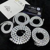 【Ice80】Tennis Chain Necklace【Moissanite/2mm】