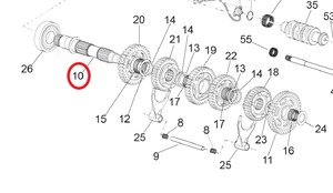 Aprilia 09～23 RSV4/Tuono 1000 /1100 Driven shaft 857236