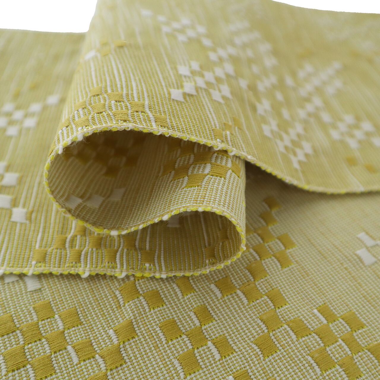 半巾帯 en coton「雪花（せっか）」powder yellow | OLN web shop