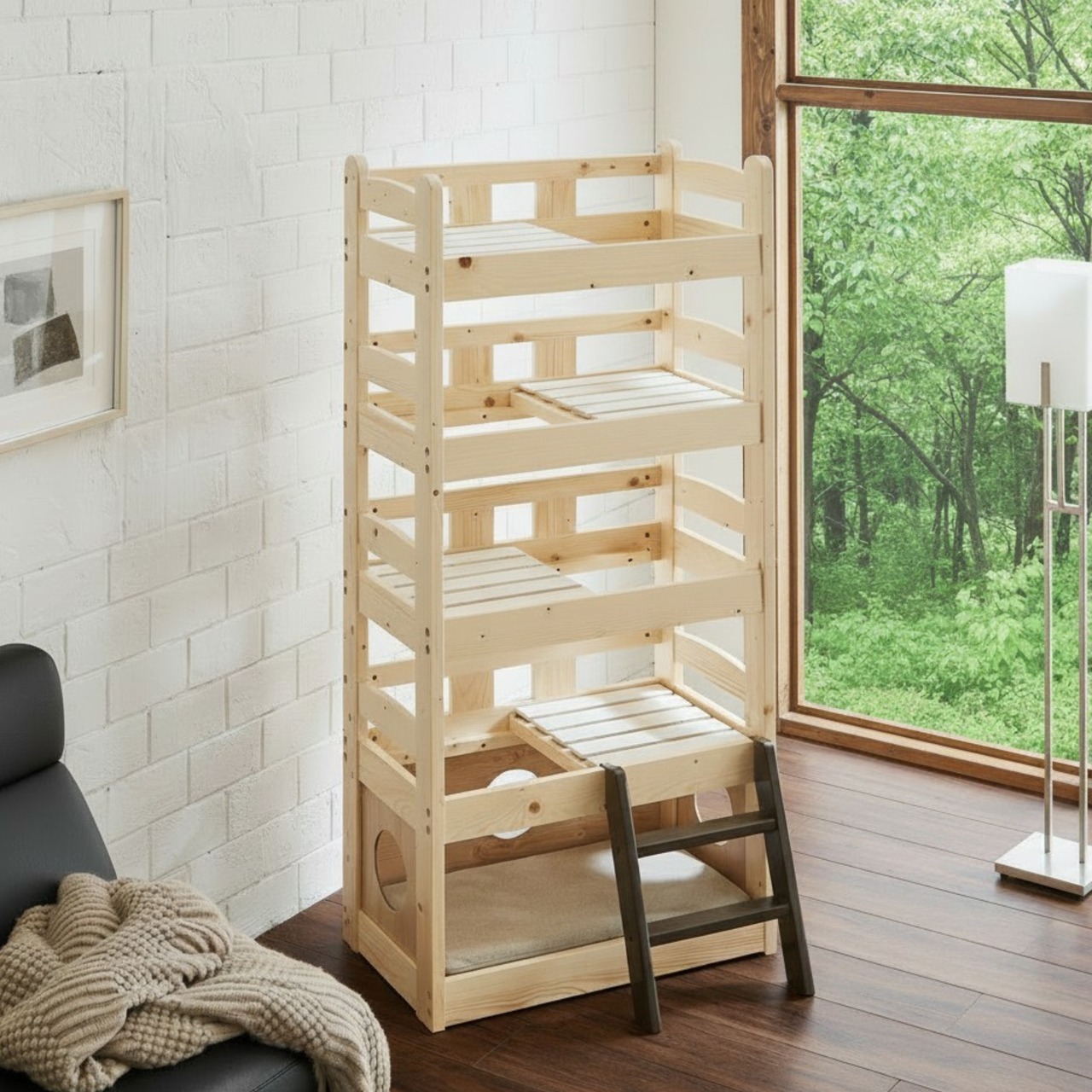 CAT TOWER WITH BED