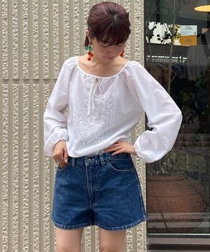 【送料無料】White greece blouse