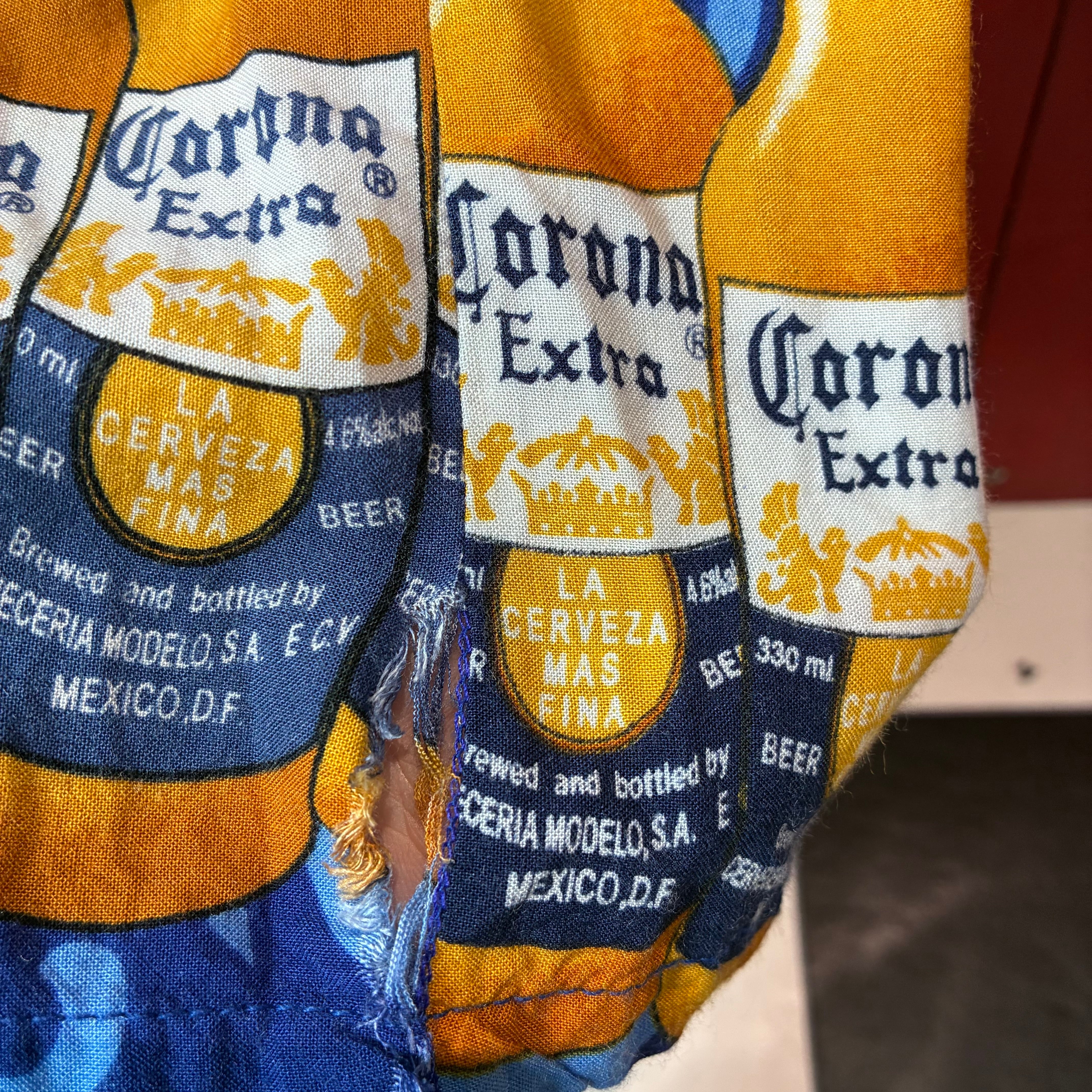 Corona Extra レーヨンアロハシャツ ビール柄 コロナビール | 古着屋