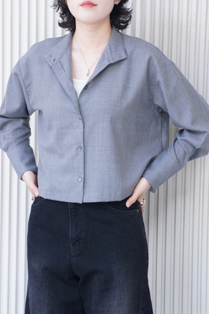【SETTO】SUMMERWOOL OKKAKE SHIRT / GRAY