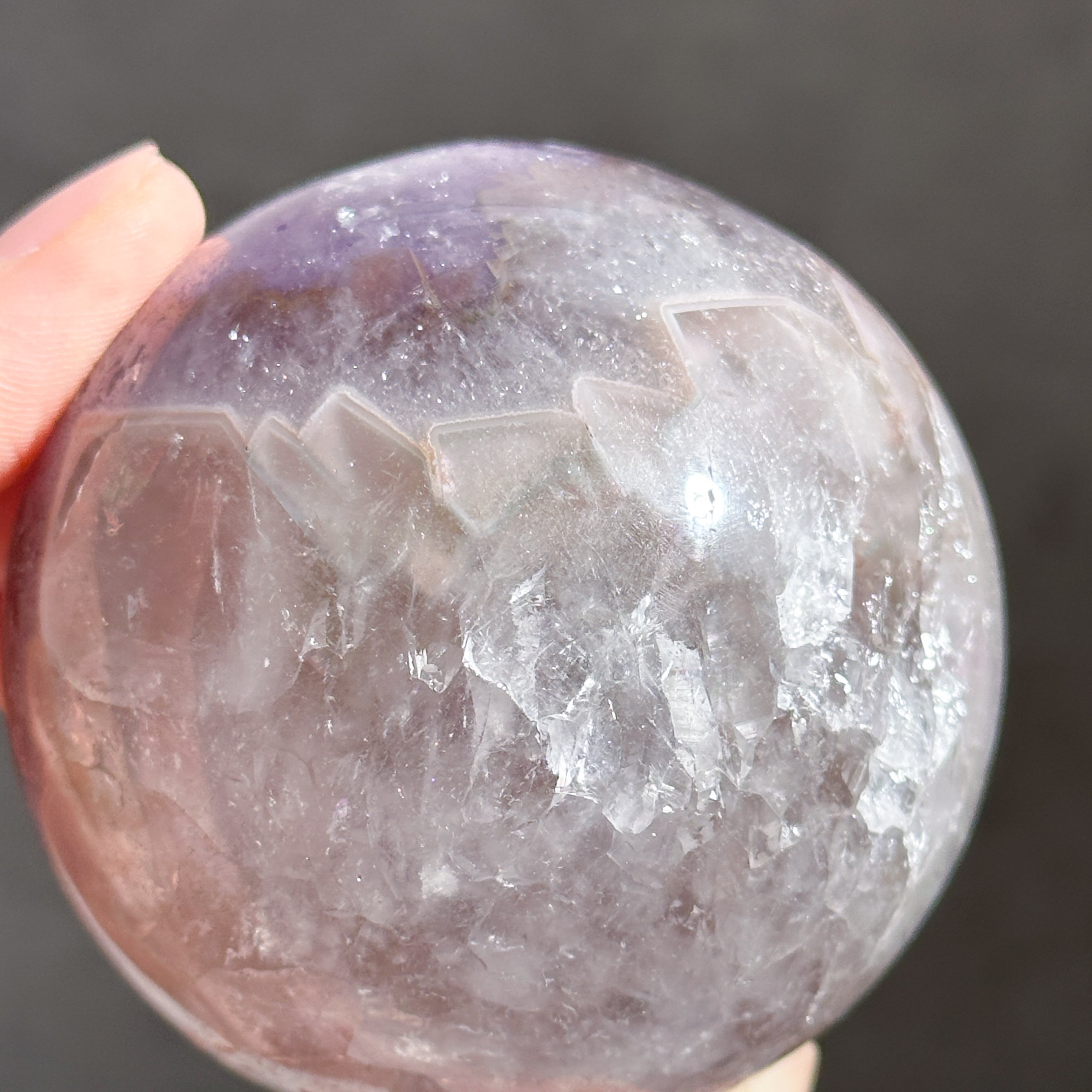 ウルグアイ産アゲート×アメジスト スフィア（丸玉）51◇Agate×Amethyst