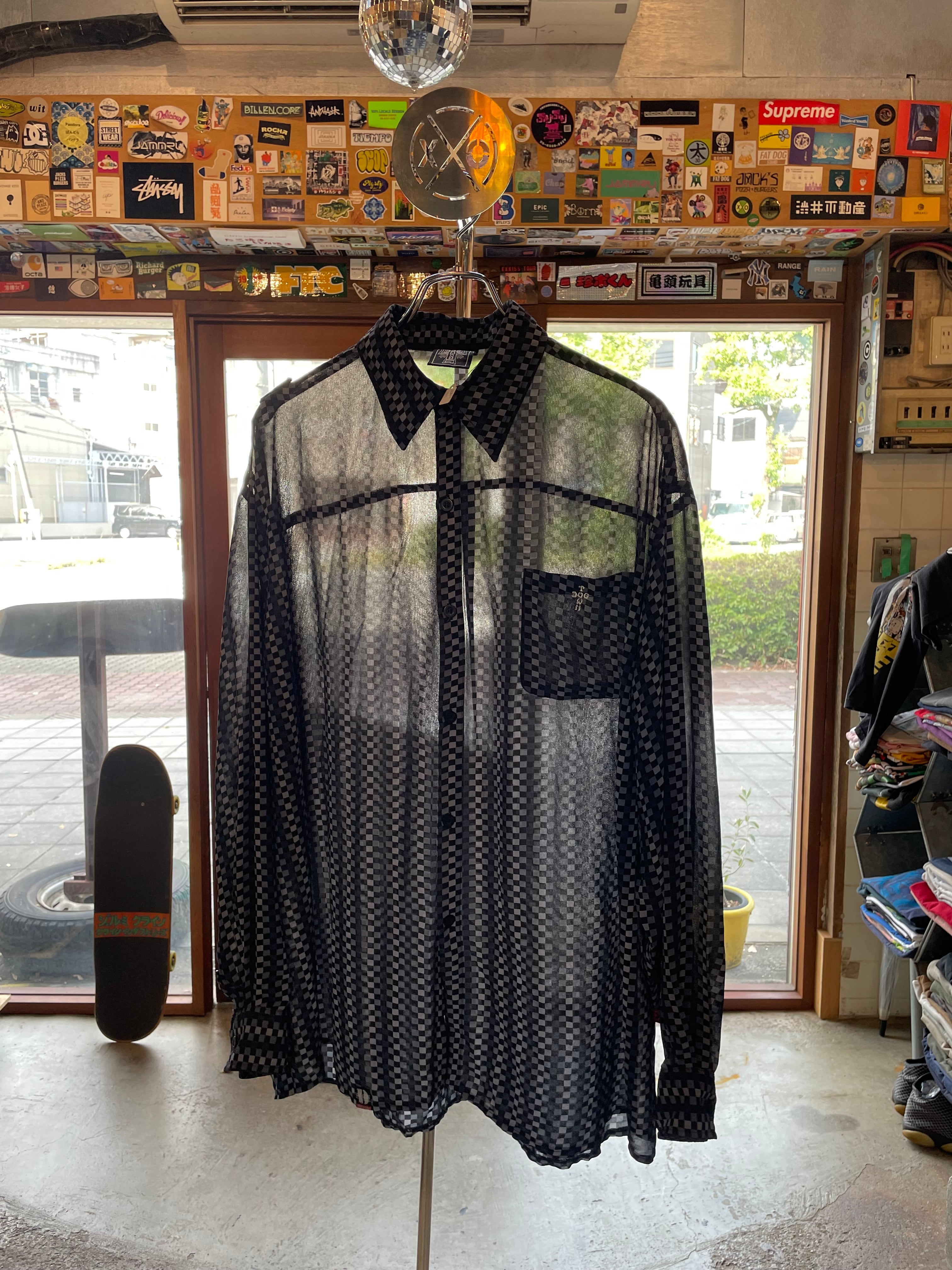NICENESS / CASTELINO LOW SLOPE SHIRT - HAND CUT LATTICE FABRIC