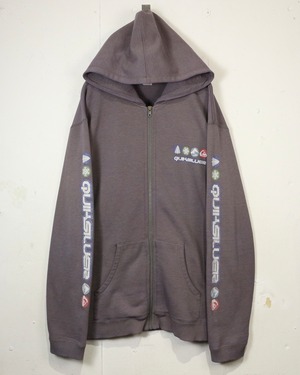 【Caka act2】"QUIKSILVER" Good Aging Loose Zip Up Hoodie