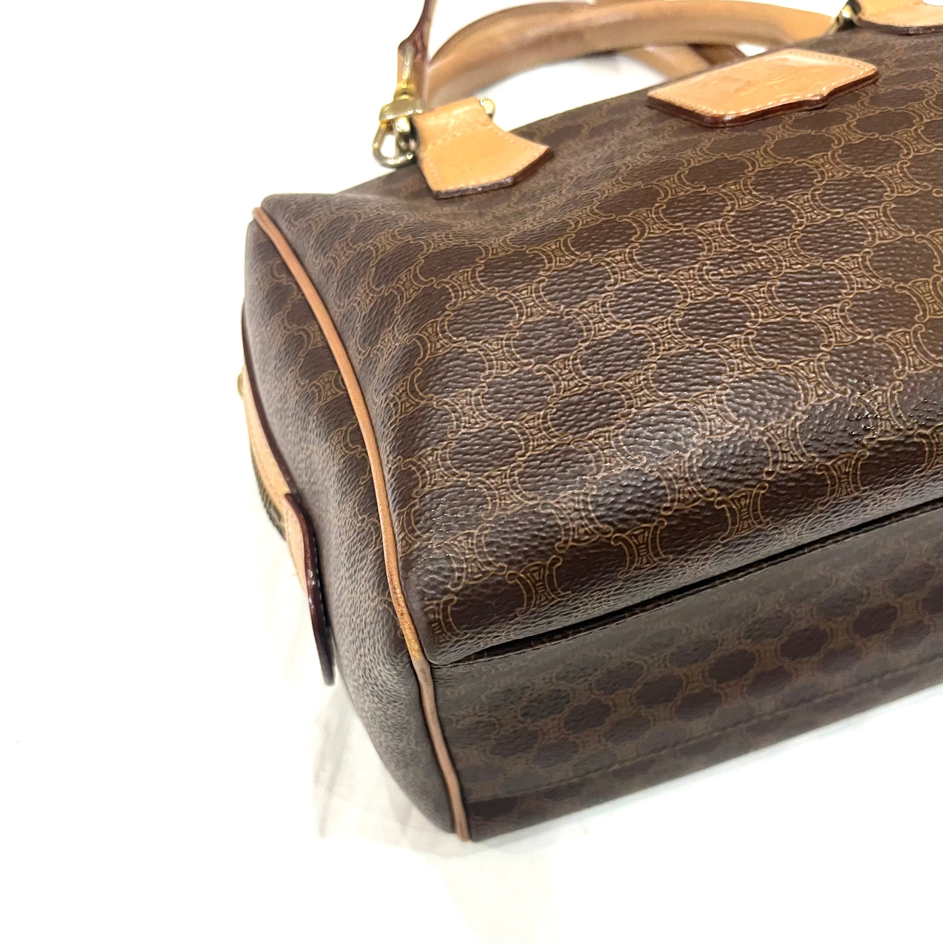 セリーヌ　CELINE マカダム　2way ボストンバッグ　トリオンフある CELINE ミニボストンバッグ2way マカダム柄トリオンフ ハンド セリーヌ