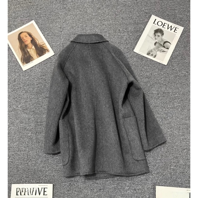 【ダブルブレストオーバーサイズAラインコート】P02072