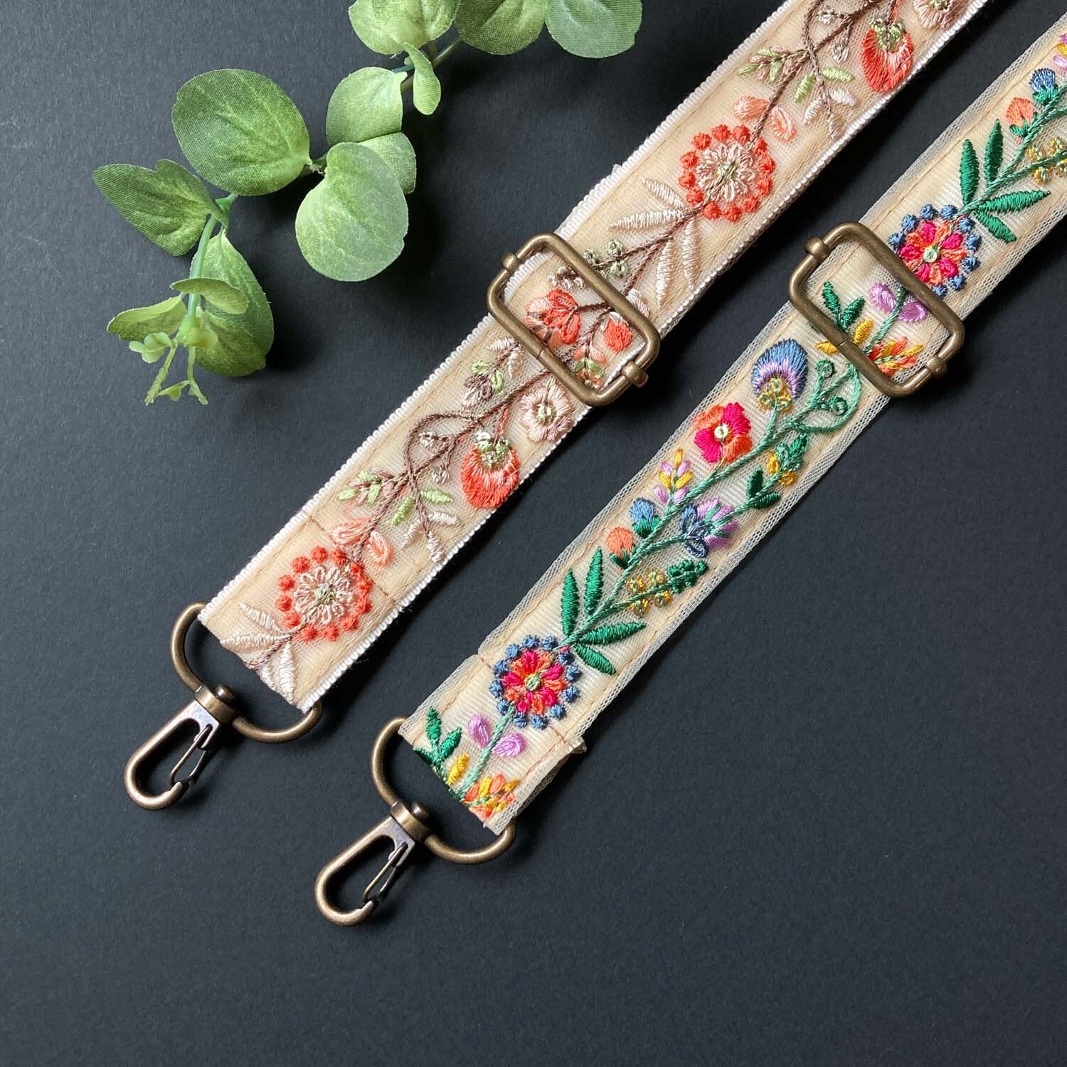 Duaオリジナル 金具&裏地付きショルダーストラップ(細幅)