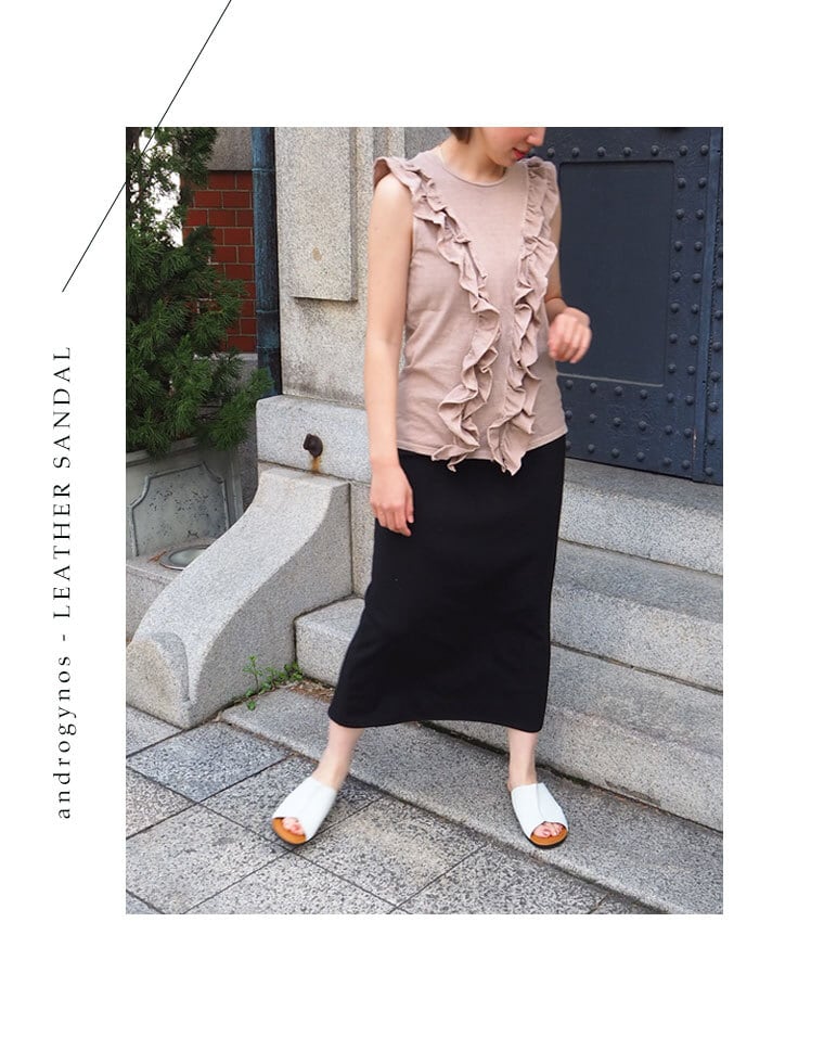 大きいサイズ 日本製 シンセティックレザーサンダル | androgynos