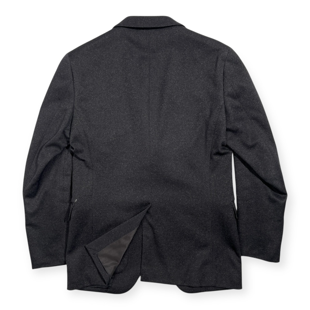 ORIHICA オリヒカ SMART JERSEY ツイード セットアップ 2B スーツ テーラード 裾ダブル スラックス S/W73 /ダークグレー